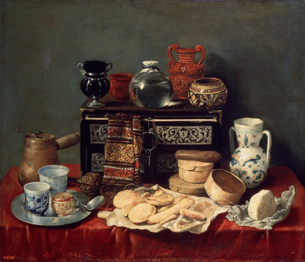 Stilleben med en ebenholtskista, 1652. av Antonio Pereda y Salgado