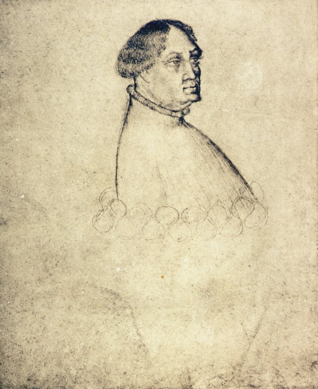 Porträtt av Giangaleazzo Visconti (1351-1402) (krita på papper) av Antonio Pisanello