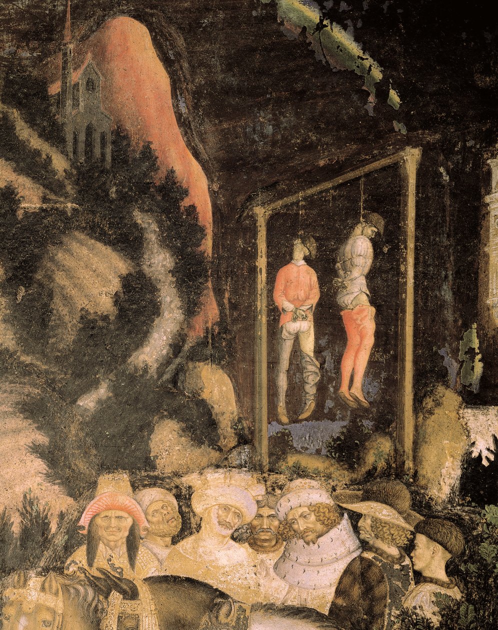 The Hanged Men, detalj från St George and the Princess av Antonio Pisanello