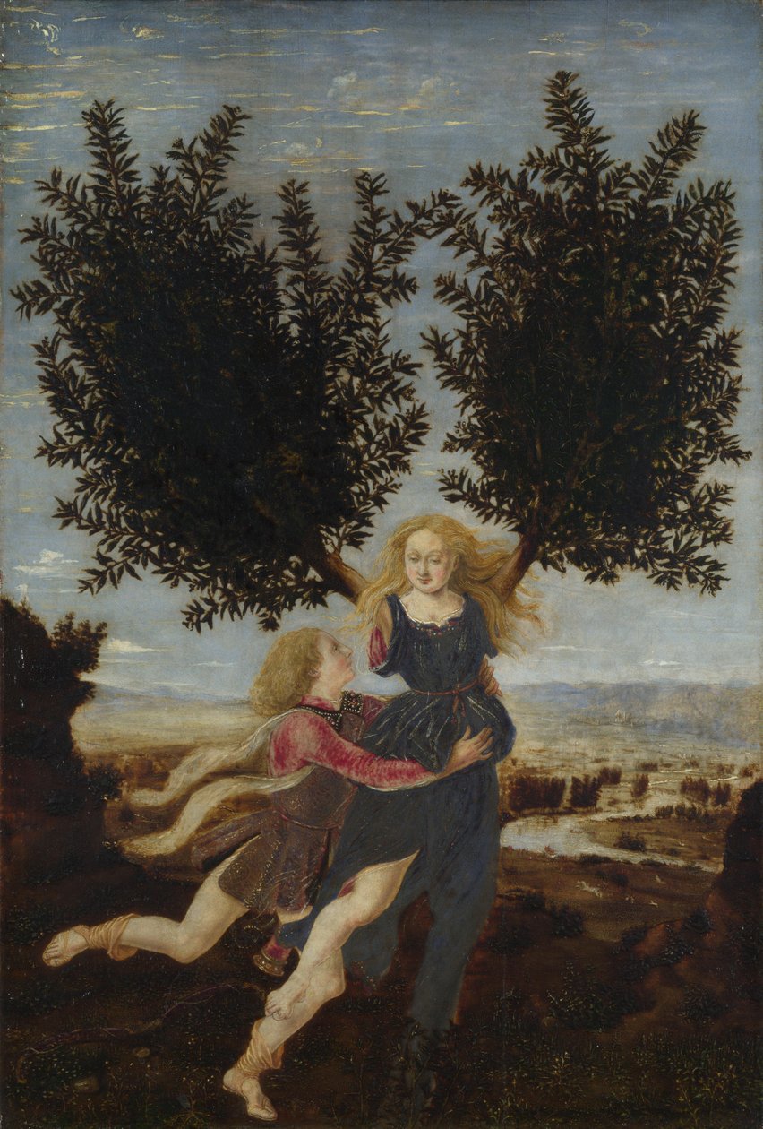 Apollo och Daphne, ca. 1470-1480 av Antonio Pollaiuolo