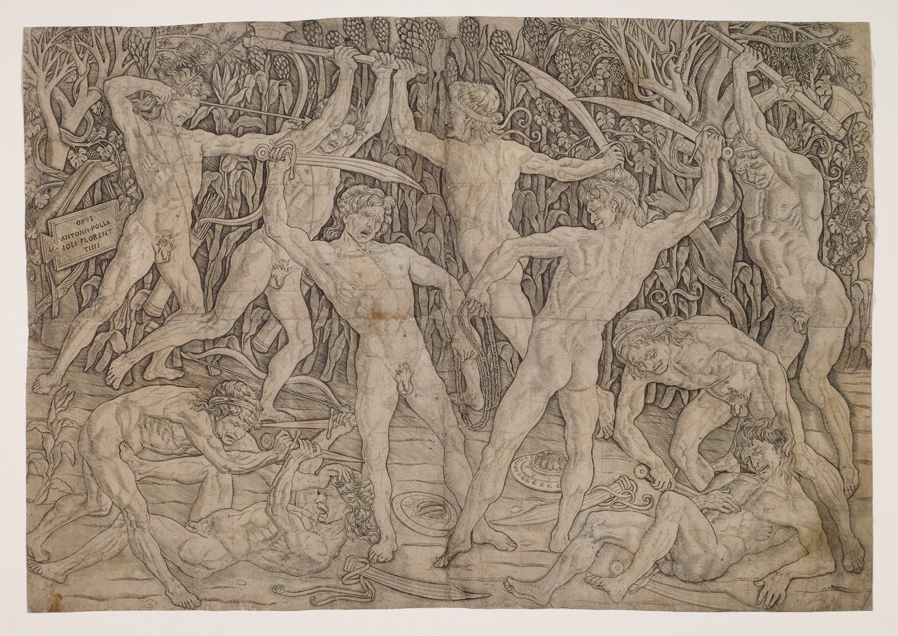 Battle of the Naken av Antonio Pollaiuolo