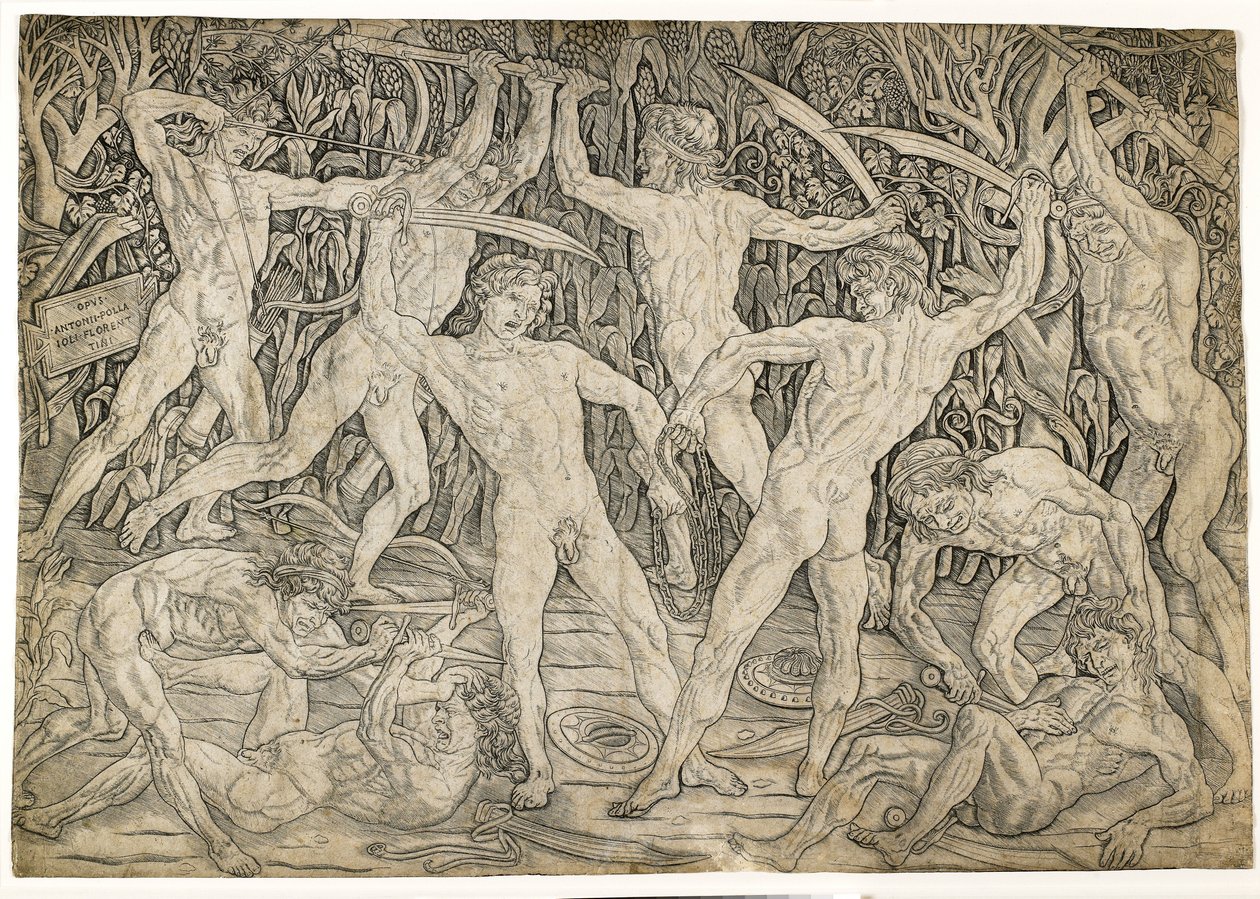 Battle of the Naken av Antonio Pollaiuolo