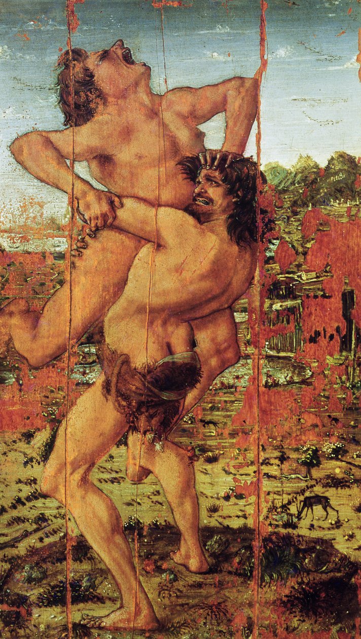 Hercules and Antaeus, 1478 (tempera på panel) (se även 162310) av Antonio Pollaiuolo