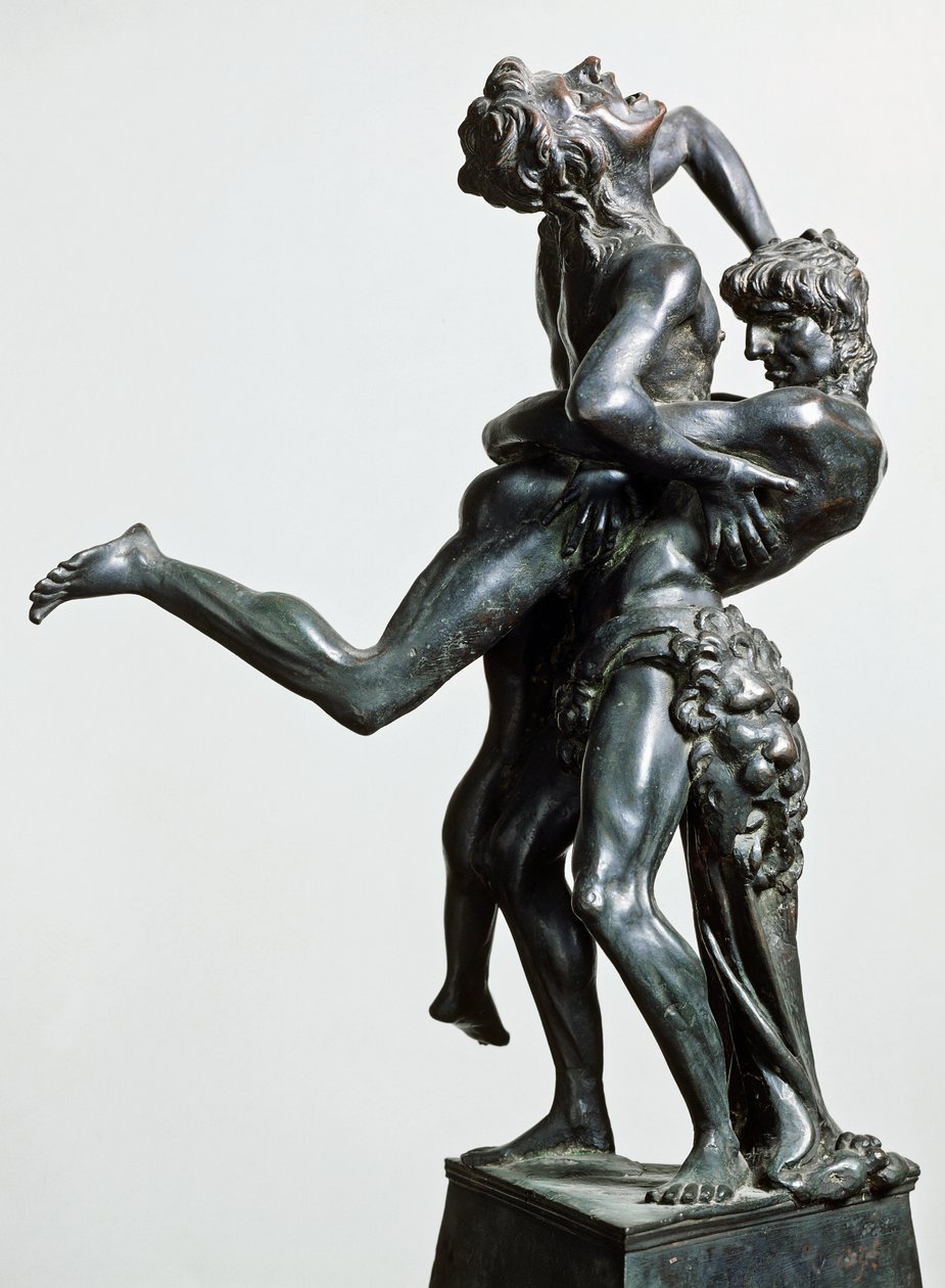 Hercules och Antaeus, ca 1475, av Antonio Pollaiuolo (1431 eller 1432-1498), bronsstaty, 46 cm, Italien av Antonio Pollaiuolo