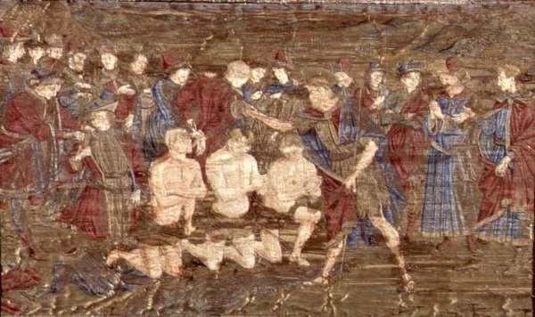Neofyternas dop, gobeläng som skildrar scener från Johannes Döparens liv (textil) av Antonio Pollaiuolo