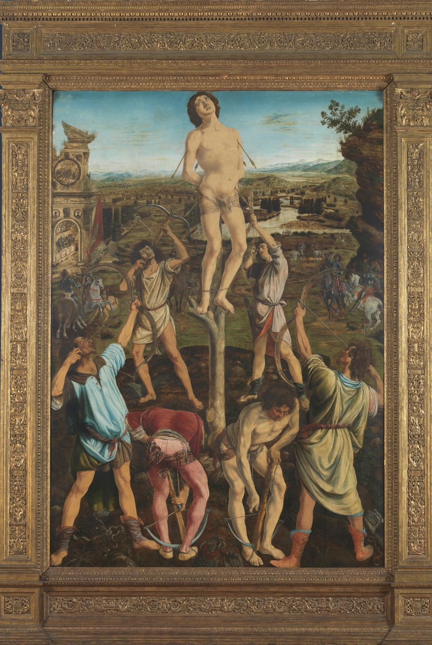 Sankt Sebastians martyrskap, 1475 av Antonio Pollaiuolo
