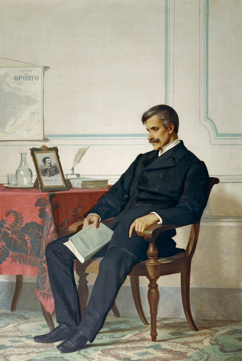 Kung Charles Albert i Porto (Turin av Antonio Puccinelli