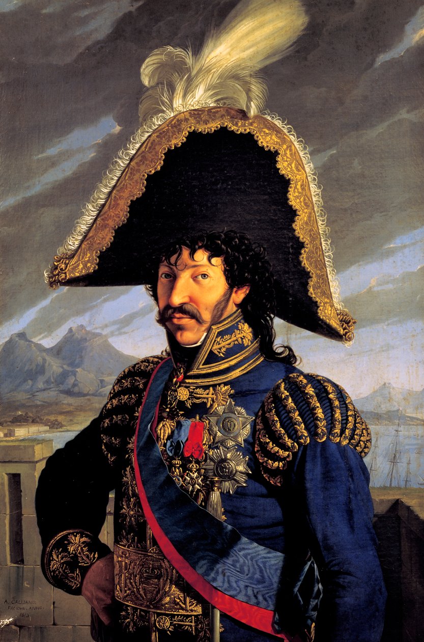Porträtt av Joachim Murat av Antonio Raffaele Callander
