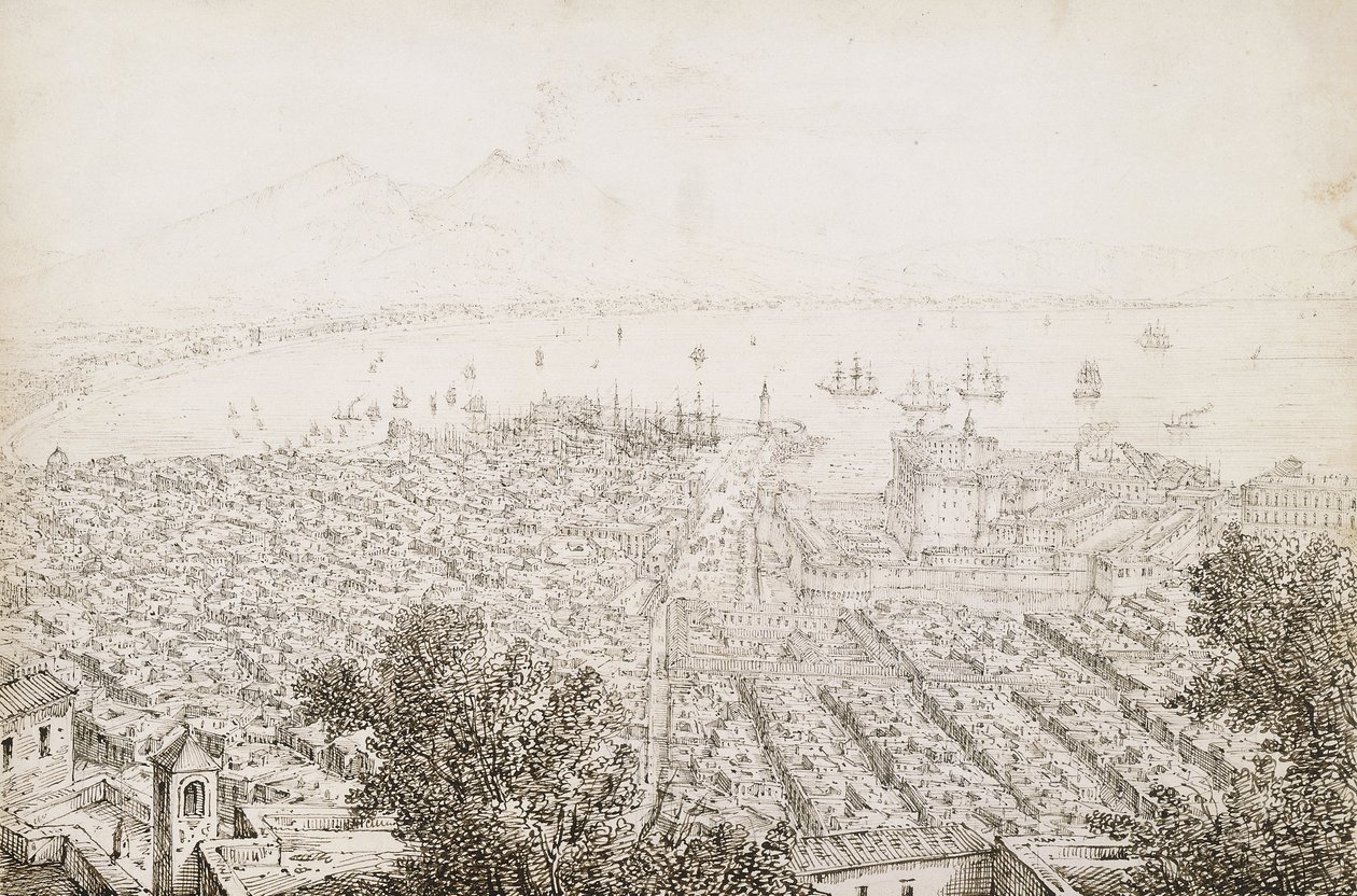 En panoramautsikt över Neapel av Antonio Senape