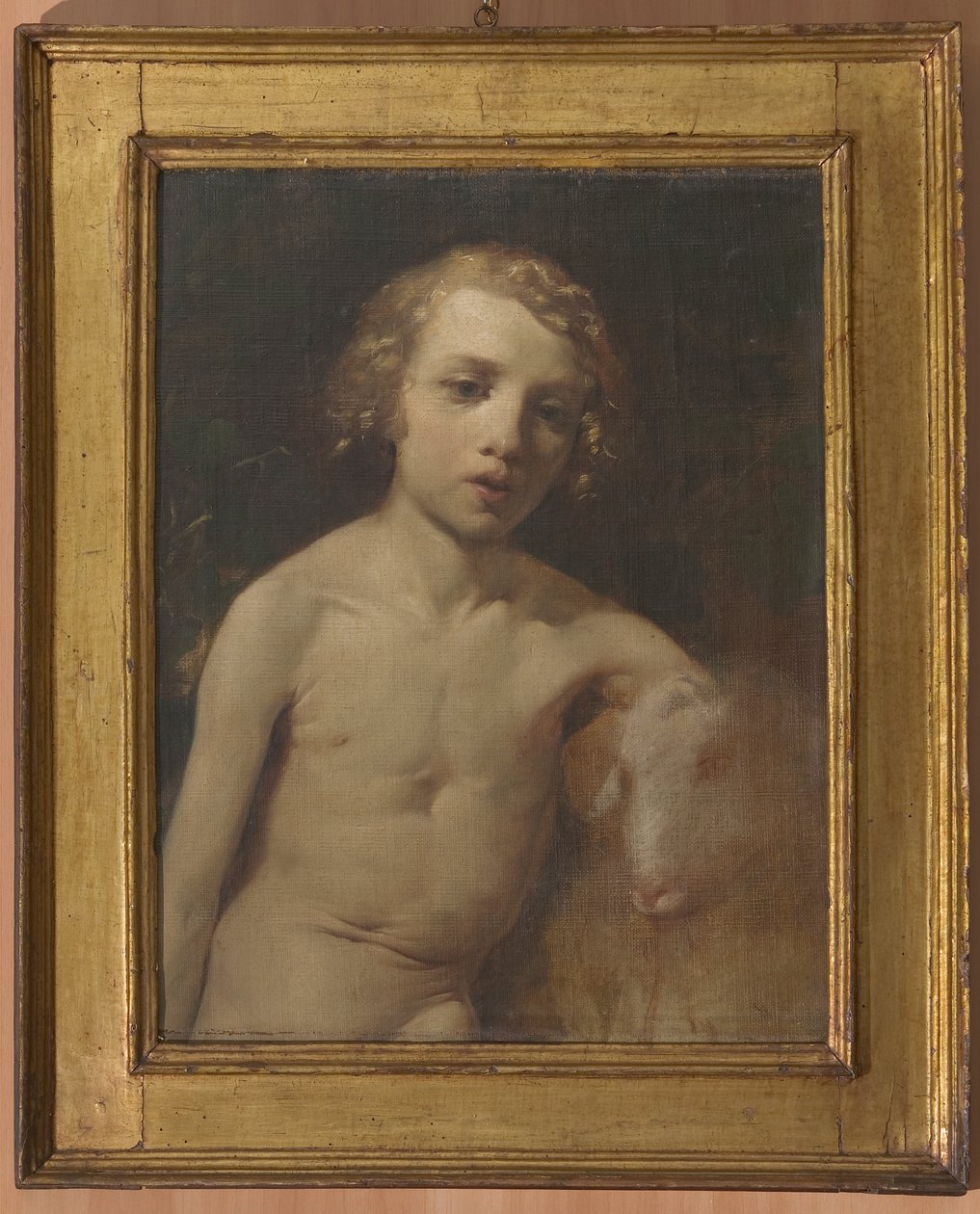 San Giovannino (Infant St. John) (olja på duk) av Antonio Simonazzi