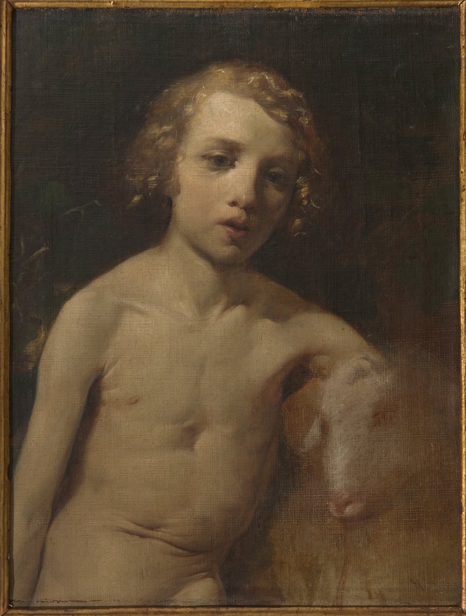 San Giovannino (Infant St. John) (olja på duk) av Antonio Simonazzi