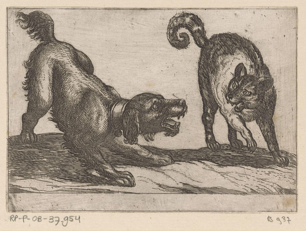 En hund som slåss mot en katt Kampdjur (serietitel) av Antonio Tempesta