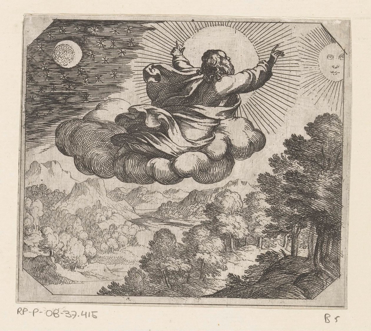 Gud skapar solen, månen och stjärnorna The Creation (serietitel) av Antonio Tempesta