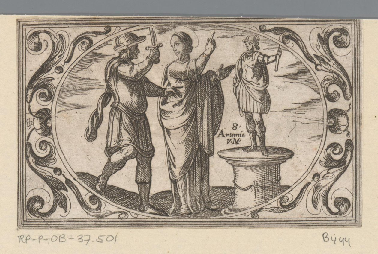 H. Artemia Romeinse martelaressen (serietitel) Imagini di moltes vergini Rom i martyrskap (serietitel) av Antonio Tempesta