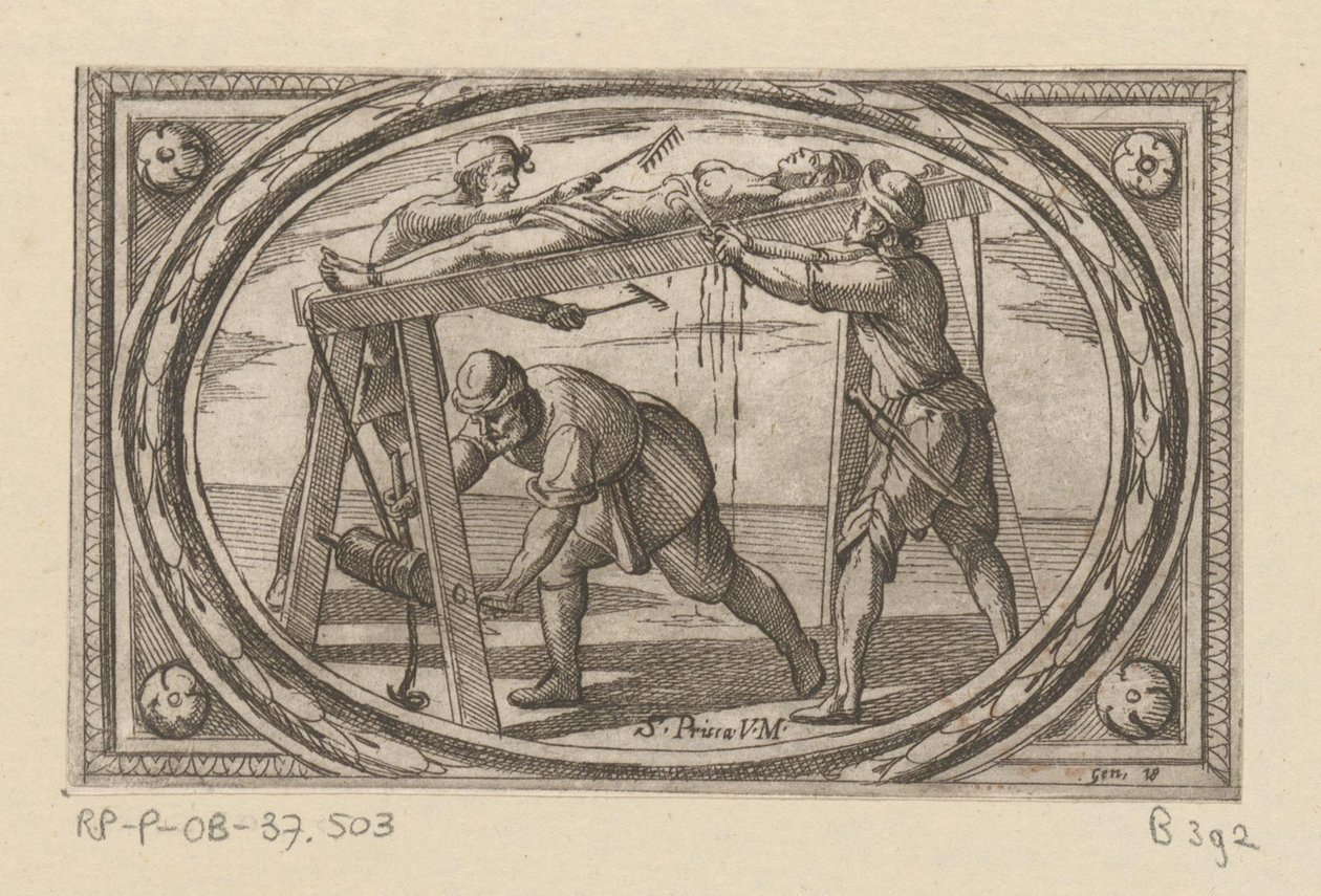 h.prisca Romeinse martelaressen (serietitel) Imagini di moltes vergini Rom nel martirio (serietitel) av Antonio Tempesta