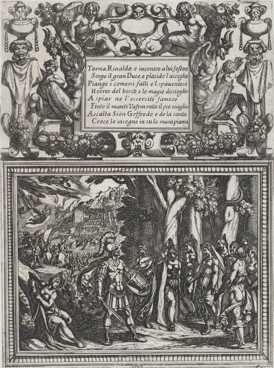 Plåt 18: Illustration till Canto XVIII, från Torquato Tassos 