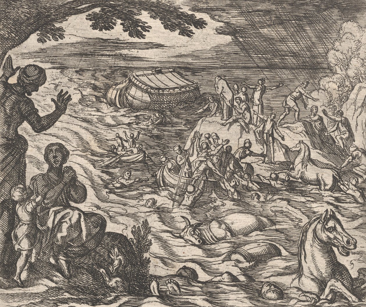 Platta 7: The Flood Diluvium., från Ovids 