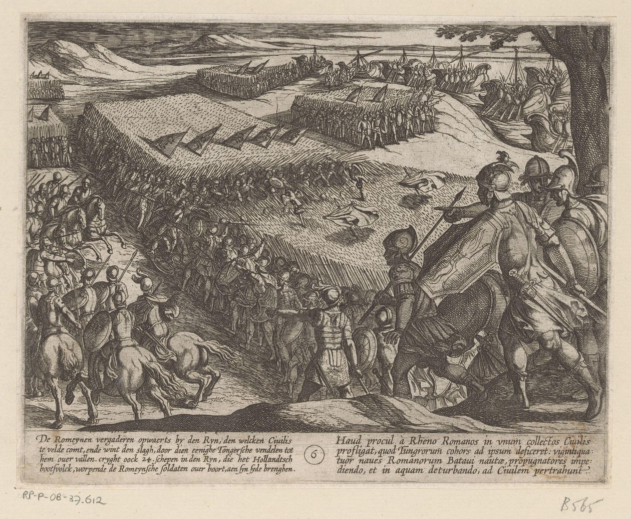 Romarna besegrades vid Rhen De bataviska krigen mot romarna (serietitel) Batavorum cum Romanis Bellum (serietitel) av Antonio Tempesta