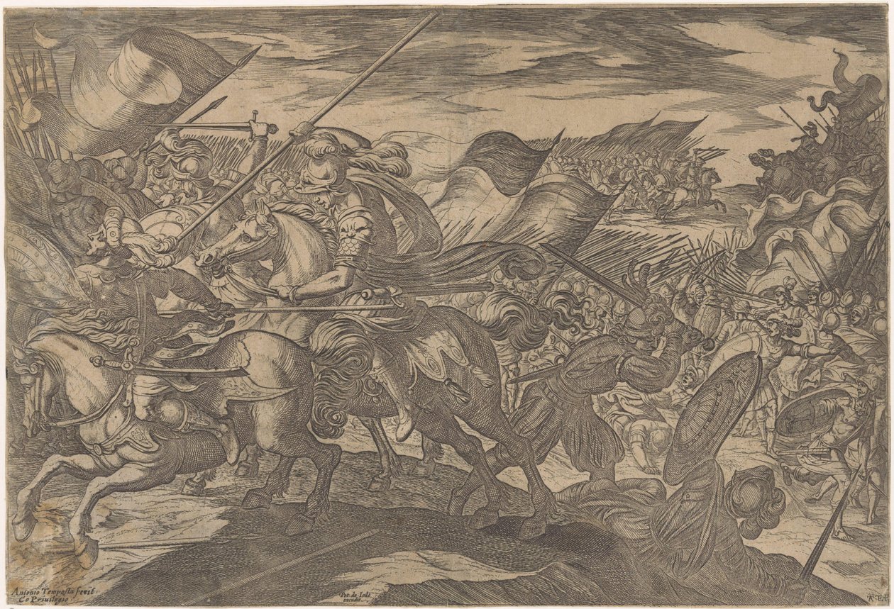 Stridande soldater Stridsscener (serie 3) (serietitel) av Antonio Tempesta