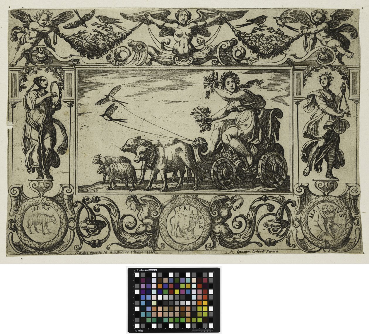 De fyra årstiderna: Våren, 1592 av Antonio Tempesta
