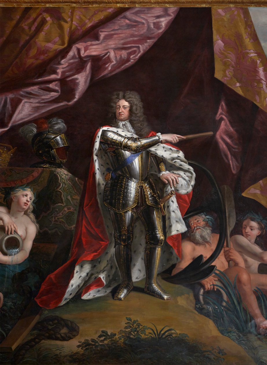 George, Prince of Denmark, som Lord High Amiral of England, detalj från The Queen