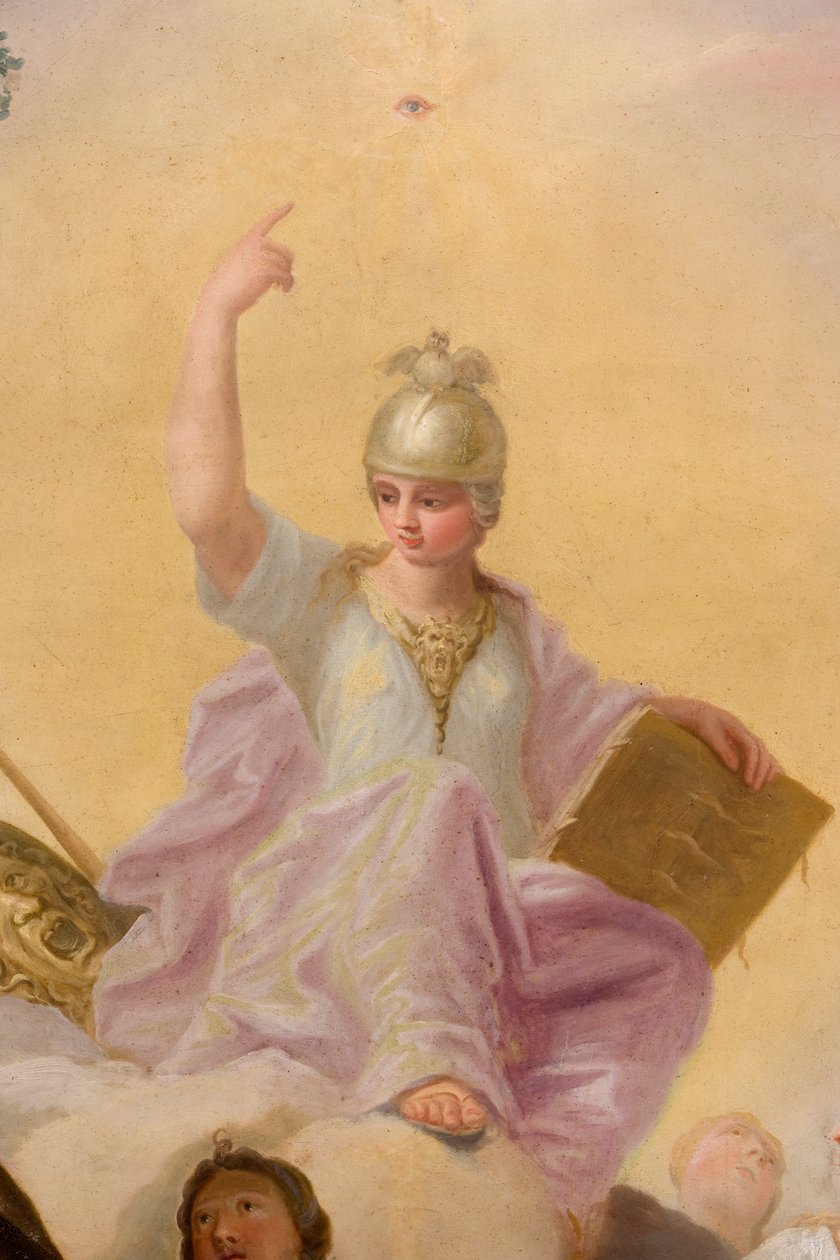 Minerva, detalj från Banketthuset av Antonio Verrio