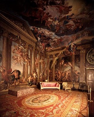 Olympiska gudarna, väggmålningar i himmelrummet, c.1695-96 av Antonio Verrio
