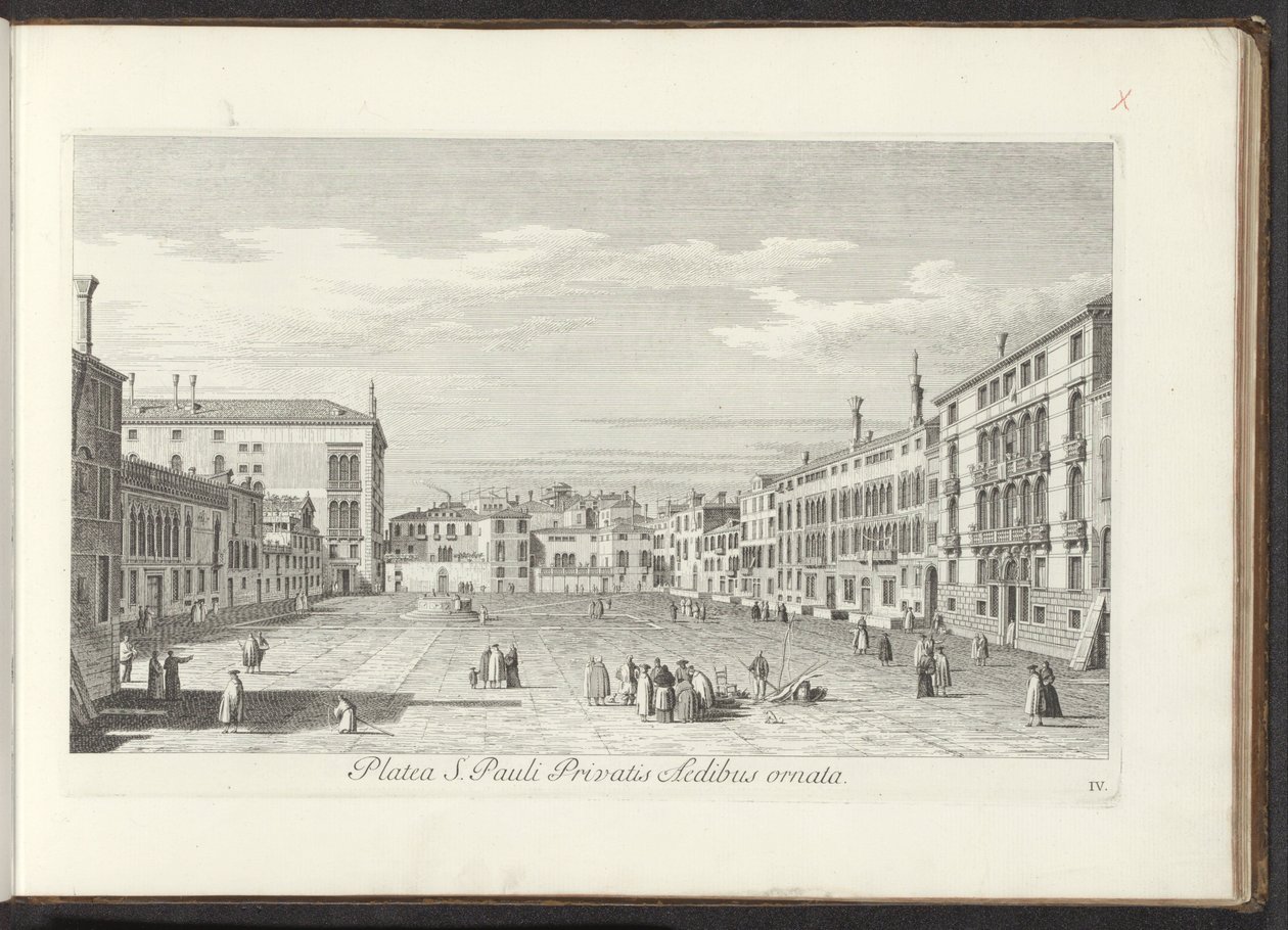 Utsikt över Campo San Polo i Venedig St. Paul