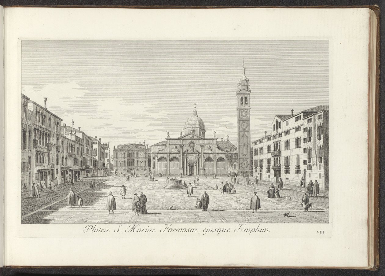 Utsikt över Campo Santa Maria Formosa i Venedig The Square of St. Mary Formosa och dess tempel (titel på objektet) Gezichten op bugemenen en pleinen in Venetië (serietitel) Den mest kända utsikten över staden Venedig, från Antoniuskanalens 38:e luftrelief av Antonio Visentini