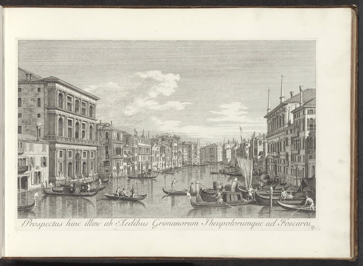 Utsikt över Canal Grande, Palazzo Grimani och Ca