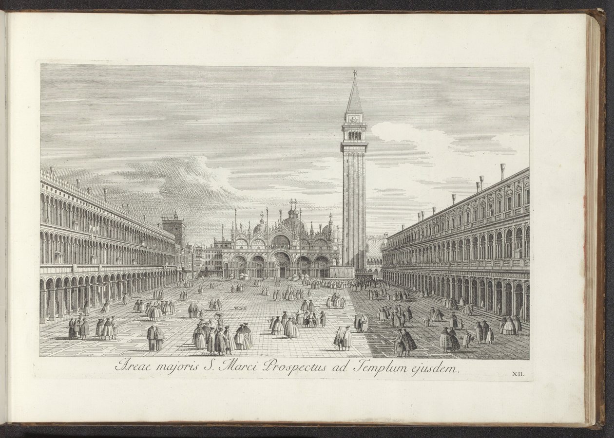 Se på San Marcoplein och San Marco i Venedig St. Markus större område Prospekt till samma tempel (titel på objektet) Gezichten op bugemenen en pleinen in Venetië (serietitel) Mer berömda utsikter över staden Venedig, från Antoniuskanalens plåtar X av Antonio Visentini