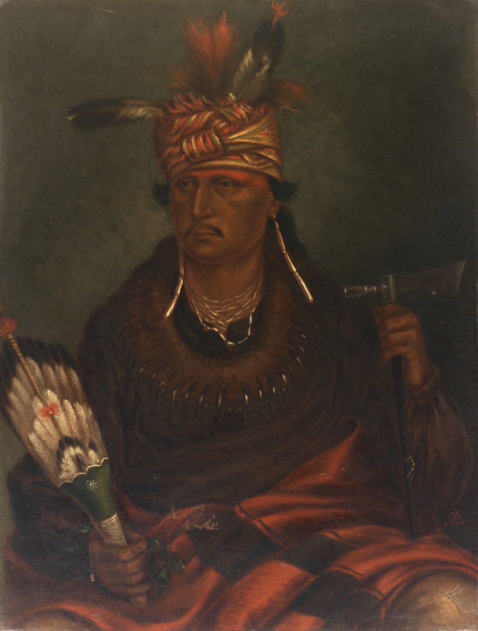 Chetan-woa-kutoa-mang Höken som jagar gående, ca. 1887. av Antonio Zeno Shindler