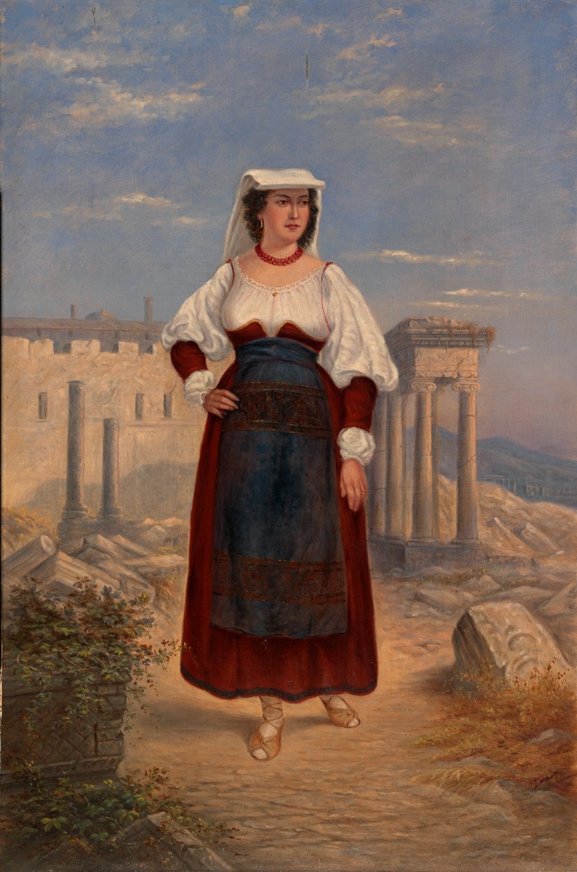 Italiensk kvinna, ca. 1890-1899. av Antonio Zeno Shindler