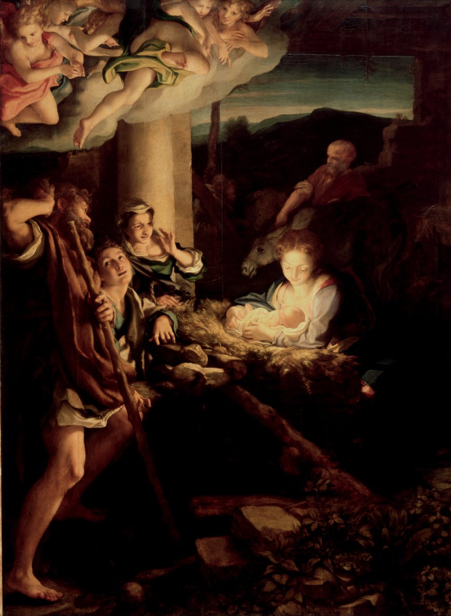 Tyska: Den heliga natten Födelsekyrkan av Antonio da Correggio