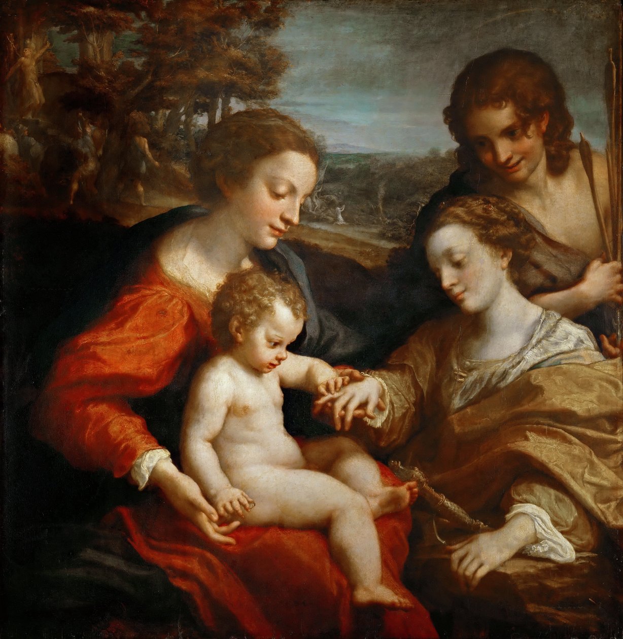Saint Catherines mystiska äktenskap av Antonio da Correggio