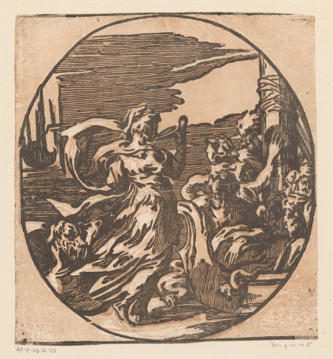 Cirkeldrickande av Antonio da Trento (possibly)