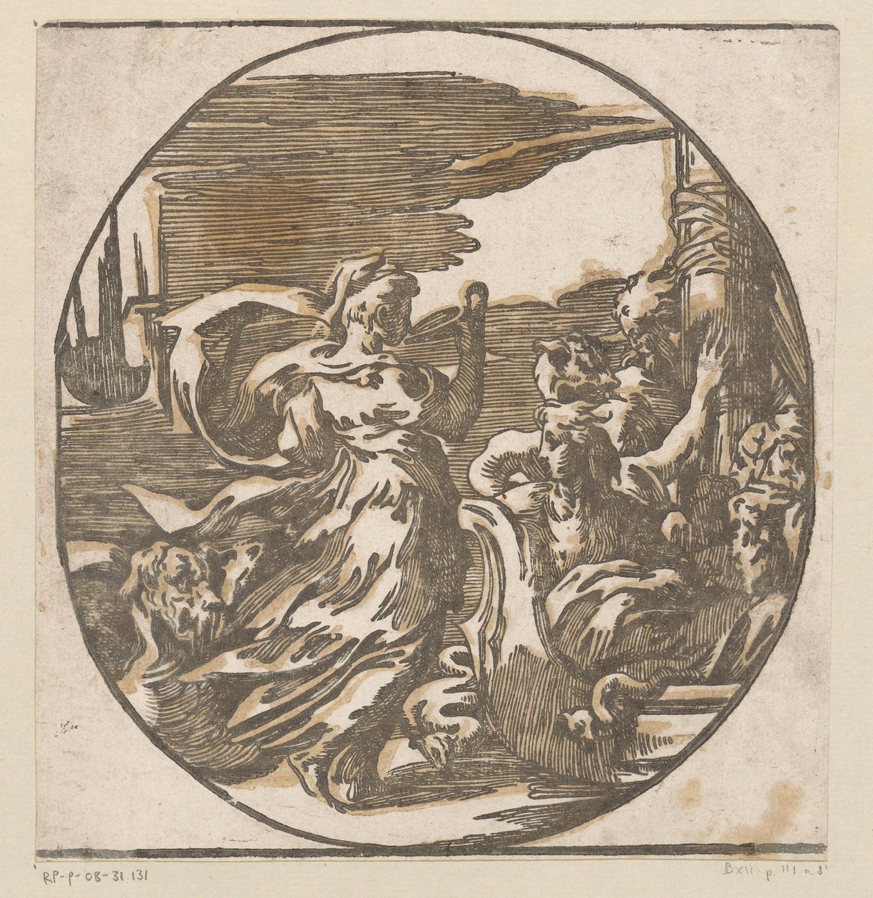 Cirkeldrickande av Antonio da Trento (possibly)