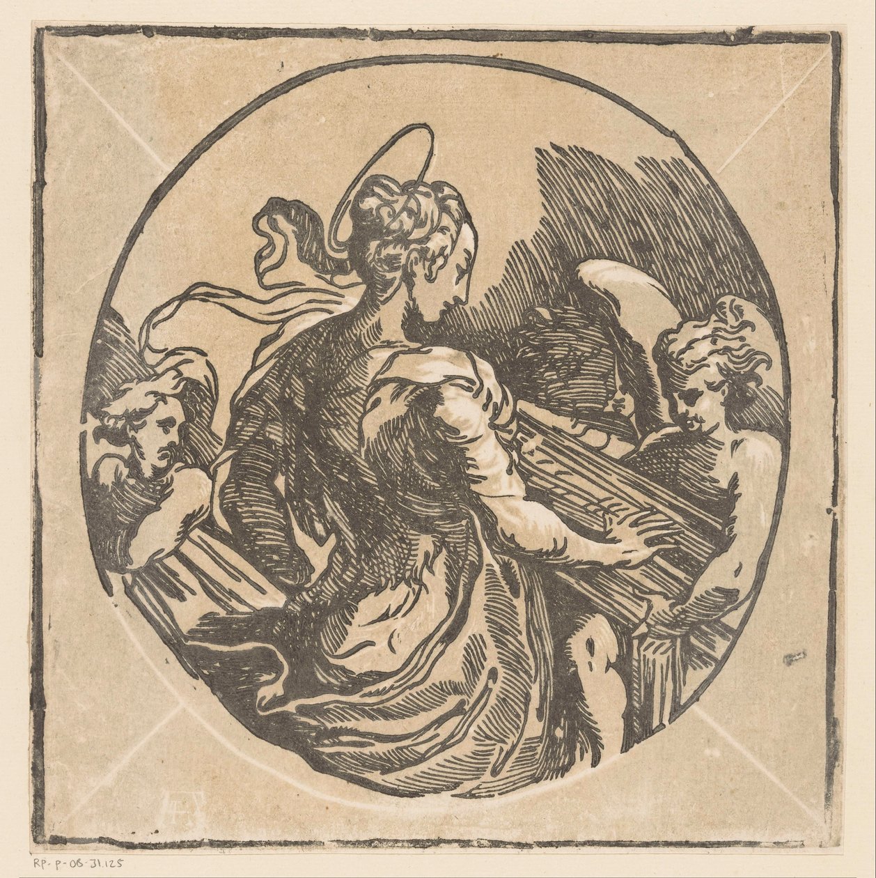 Sankta Cecilia musikern av Antonio da Trento (possibly)