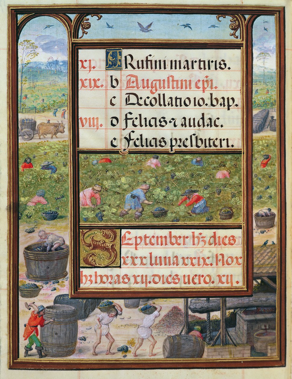 September månad, miniatyrer från 