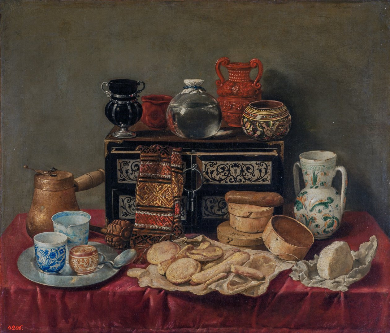 Stilleben med en ebenholts kista av Antonio de Pereda
