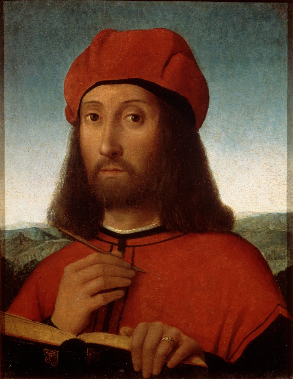 Porträtt av en man, sent 1400-tal eller tidigt 1500-tal. av Antonio de Saliba