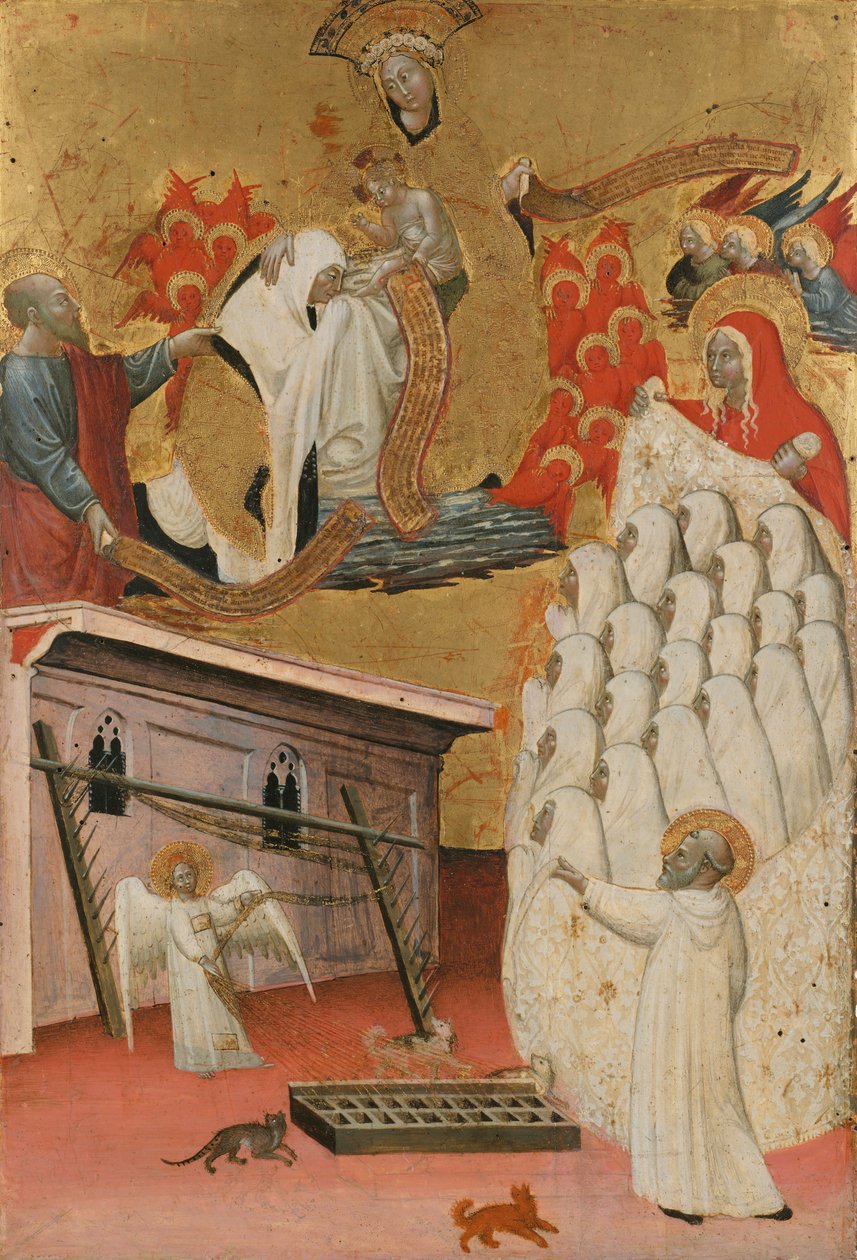 Santa Francesca Romana Klädd av Jungfrun, ca. 1445. av Antonio del Massaro da Viterbo
