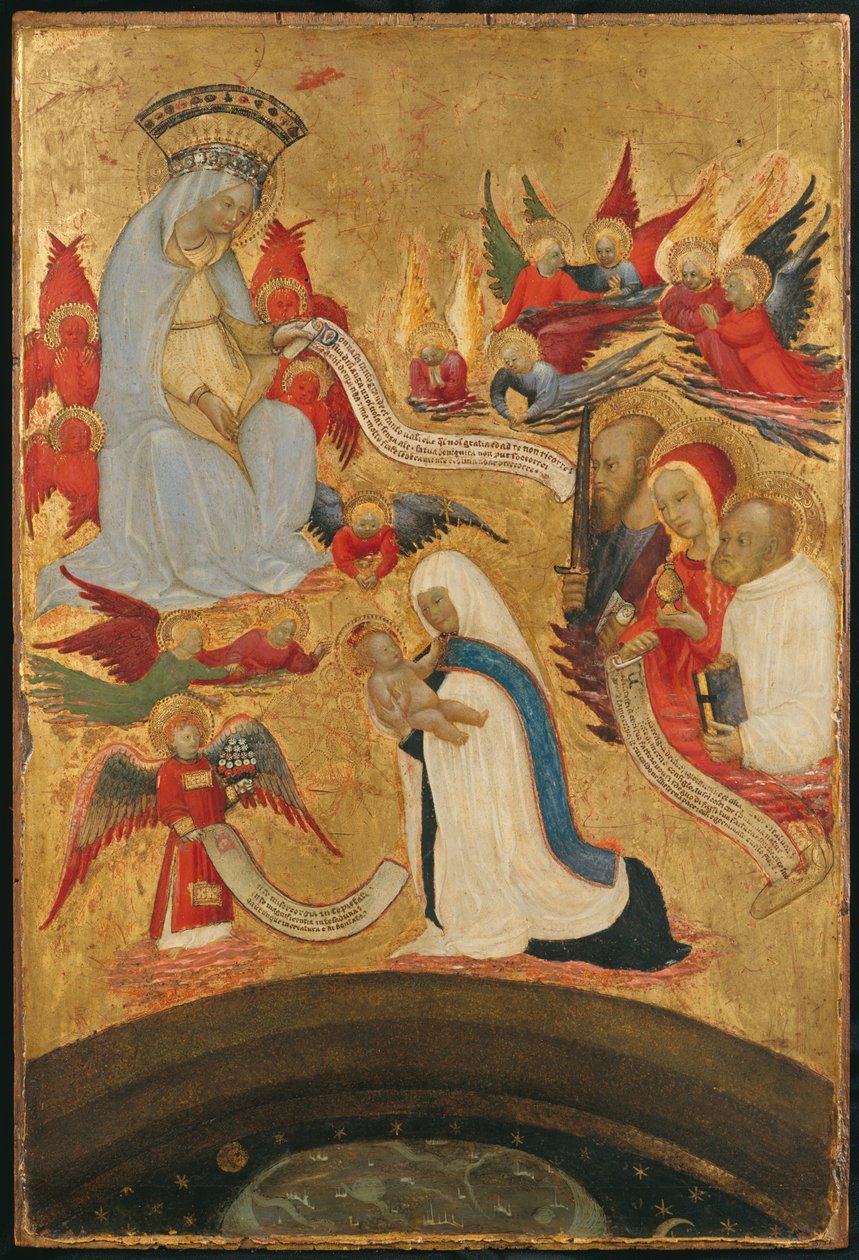 Santa Francesca Romana håller Kristusbarnet, ca. 1445. av Antonio del Massaro da Viterbo