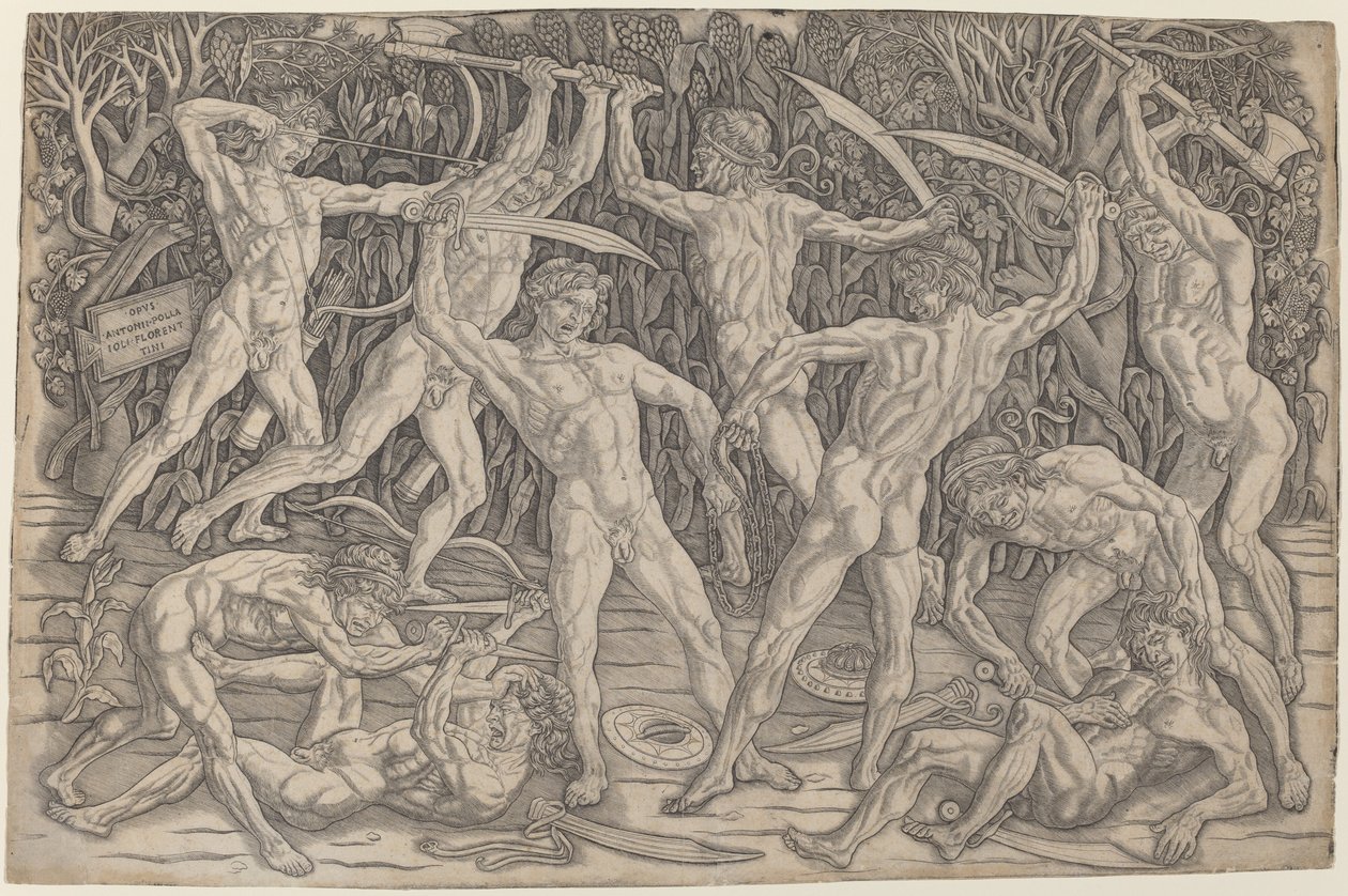 Battle of the Naken av Antonio Pollaiuolo