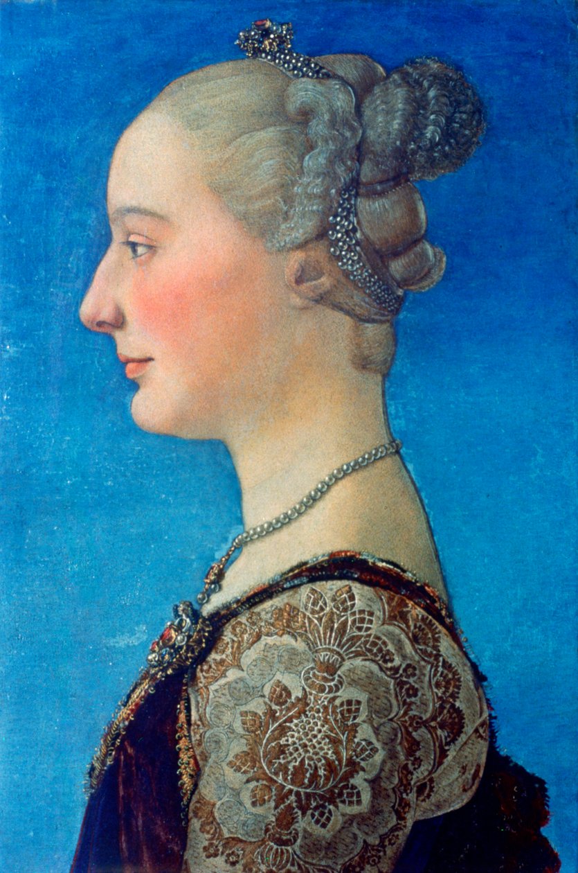 Porträtt av en dam, c1453-1498 av Antonio Pollaiuolo
