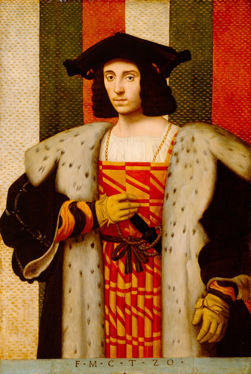 Gentleman i familjen Trivulzio av Antonio di Bernadino Contino