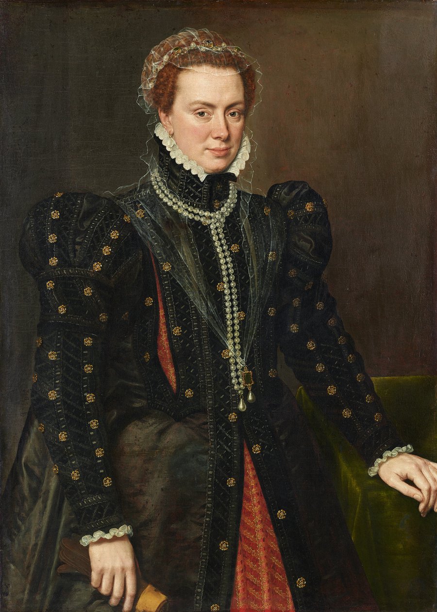 Tyska: Herzogin Margarete von Parma (1522-1586) Margareta, hertiginna av Parma av Antonis Mor