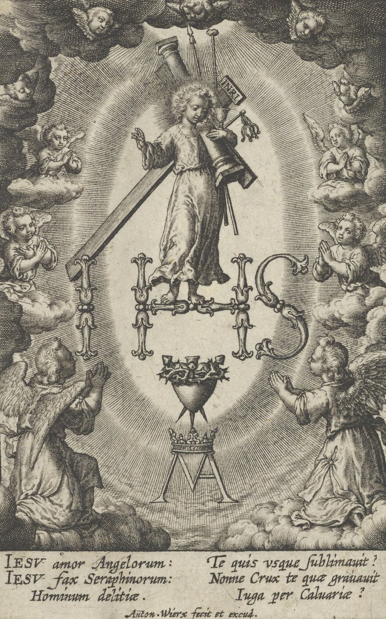 Heligt monogram. av Antonius Wierix