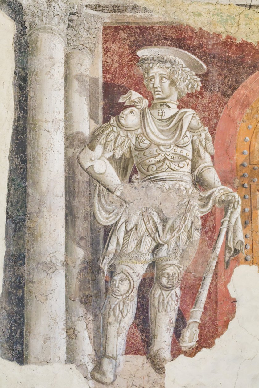 Helig riddare vaktar Porta Clausa (freska) av Antornio da (attr.to) Anghiari