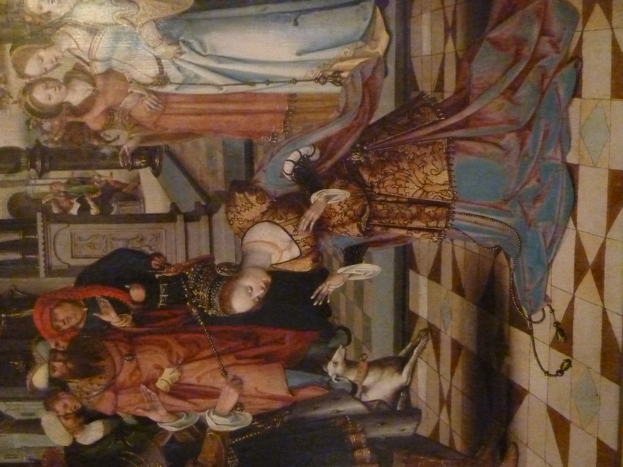 Ester och Ahasveros; Adam och Eva av Antwerp School